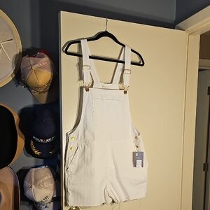 Universal Thread White Denim Overalls